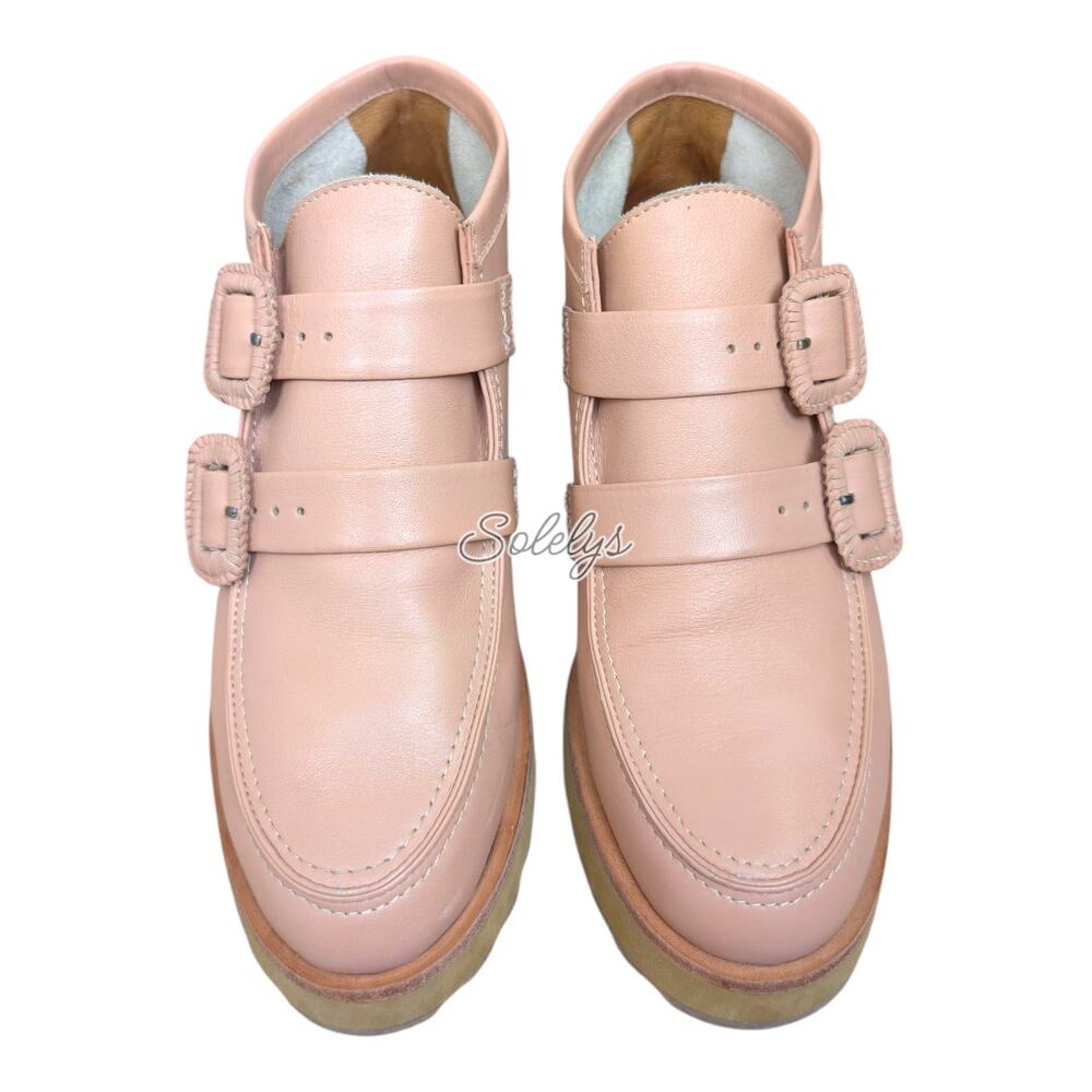 Beklina Desert Boot Nattsu Tan Leather Platform Bootie Size 6 Handmade in Peru